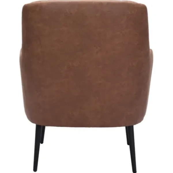 Accent Chairs-Kirkland's Home Faux Leather Classic Accent Chair Brown