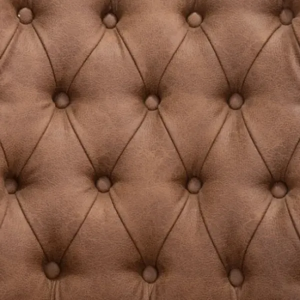 Accent Chairs-Kirkland's Home Faux Leather Classic Accent Chair Brown