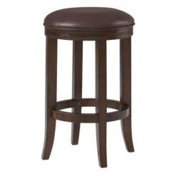 Bar Stools & Counter Height Stools-Kirkland's Home Faux Leather Counter Stools, Set Of 2 Brown
