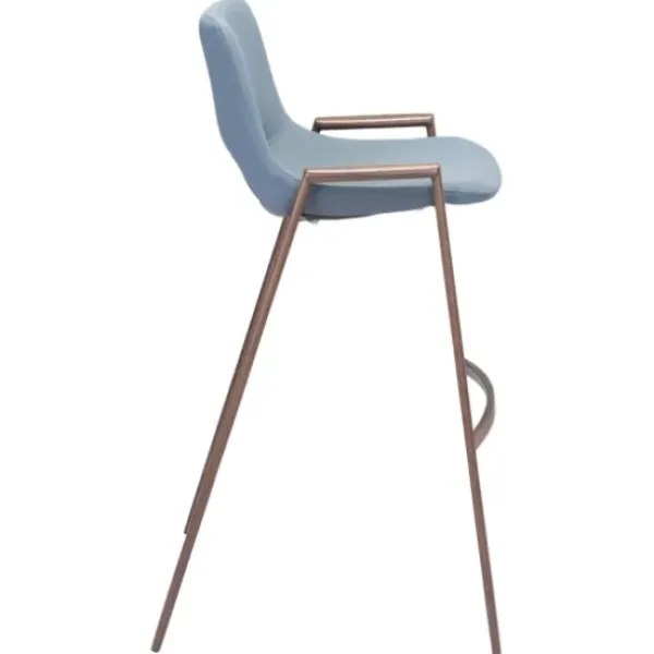 Bar Stools & Counter Height Stools-Kirkland's Home Faux Leather Cutout Bar Stools, Set Of 2 Blue