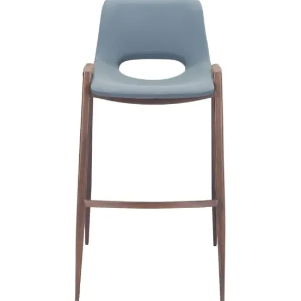 Bar Stools & Counter Height Stools-Kirkland's Home Faux Leather Cutout Bar Stools, Set Of 2 Blue