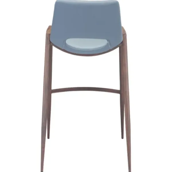 Bar Stools & Counter Height Stools-Kirkland's Home Faux Leather Cutout Bar Stools, Set Of 2 Blue
