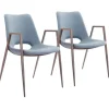 Dining Chairs-Kirkland's Home Faux Leather Cutout Dining Chairs, Set Of 2 Blue