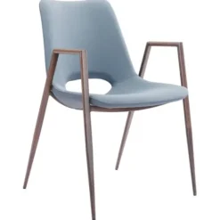 Dining Chairs-Kirkland's Home Faux Leather Cutout Dining Chairs, Set Of 2 Blue