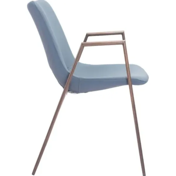 Dining Chairs-Kirkland's Home Faux Leather Cutout Dining Chairs, Set Of 2 Blue