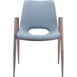 Dining Chairs-Kirkland's Home Faux Leather Cutout Dining Chairs, Set Of 2 Blue