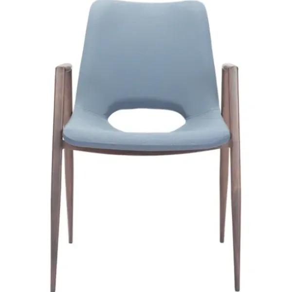 Dining Chairs-Kirkland's Home Faux Leather Cutout Dining Chairs, Set Of 2 Blue