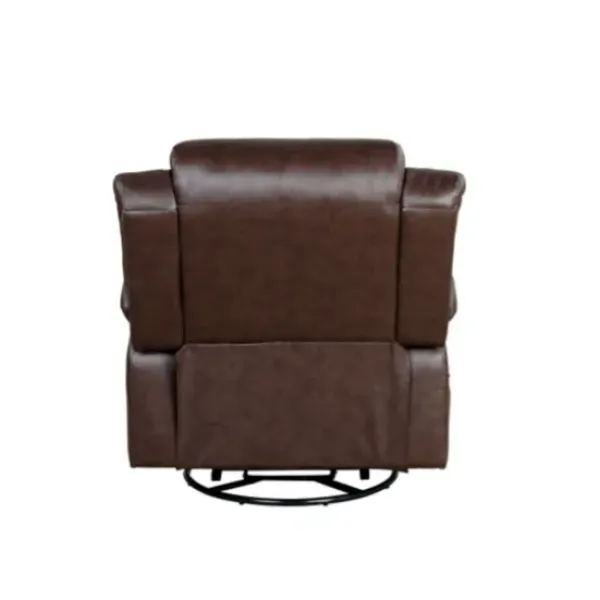 Accent Chairs-Kirkland's Home Faux Leather Heated Massage Recliner Brown