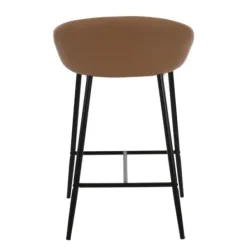 Bar Stools & Counter Height Stools-Kirkland's Home Faux Leather Low Counter Stools, Set Of 2 Brown