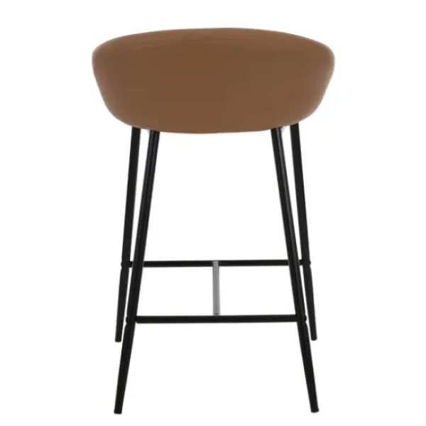Bar Stools & Counter Height Stools-Kirkland's Home Faux Leather Low Counter Stools, Set Of 2 Brown