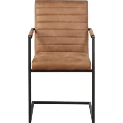 Accent Chairs-Kirkland's Home Faux Leather Modern Accent Chairs, Set Of 2 Brown
