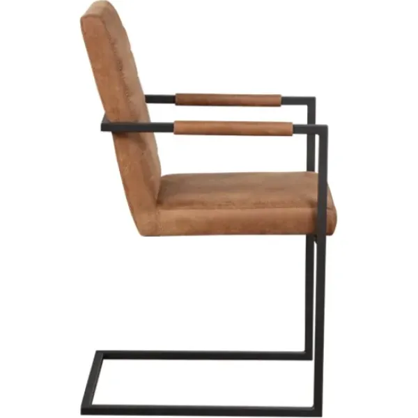 Accent Chairs-Kirkland's Home Faux Leather Modern Accent Chairs, Set Of 2 Brown