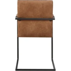 Accent Chairs-Kirkland's Home Faux Leather Modern Accent Chairs, Set Of 2 Brown