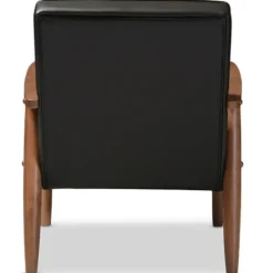 Accent Chairs-Kirkland's Home Faux Leather Sawyer Accent Chair Black