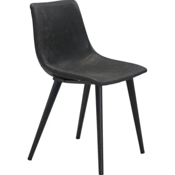 Dining Chairs-Kirkland's Home Faux Leather Scoop Dining Chairs, Set Of 2 Black