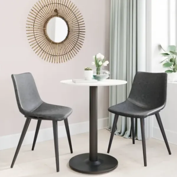 Dining Chairs-Kirkland's Home Faux Leather Scoop Dining Chairs, Set Of 2 Black