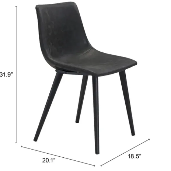 Dining Chairs-Kirkland's Home Faux Leather Scoop Dining Chairs, Set Of 2 Black