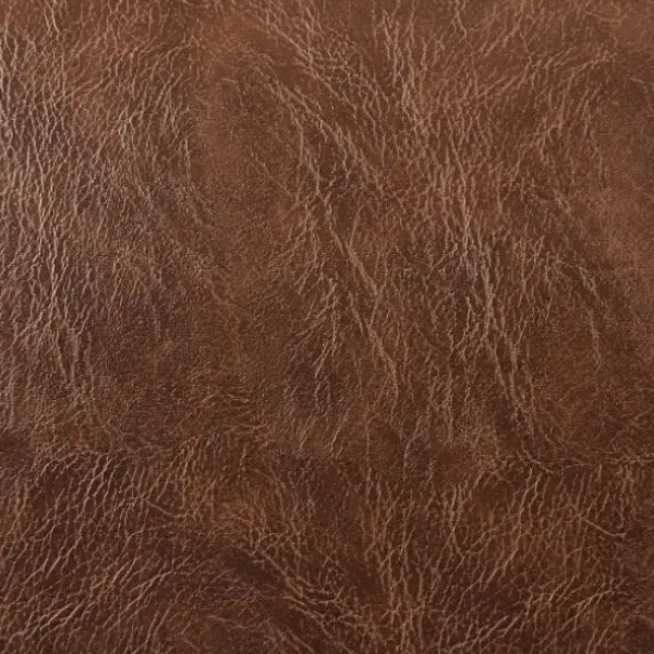 Accent Chairs-Kirkland's Home Faux Leather Sloped Arm Accent Chair Brown