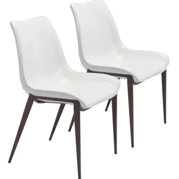 Dining Chairs-Kirkland's Home Faux Leather Stitch Dining Chairs, Set Of 2 White