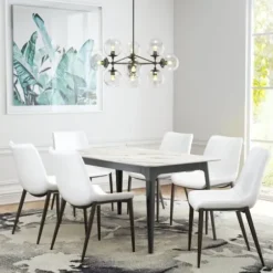 Dining Chairs-Kirkland's Home Faux Leather Stitch Dining Chairs, Set Of 2 White