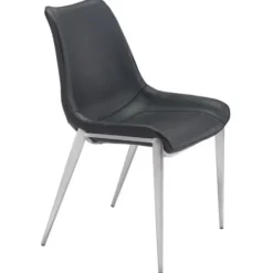 Dining Chairs-Kirkland's Home Faux Leather Stitch Dining Chairs, Set Of 2 Black