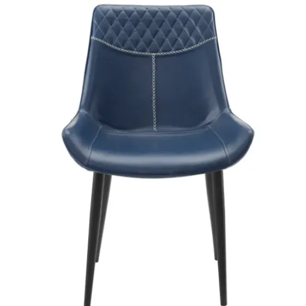 Dining Chairs-Kirkland's Home Faux Leather Stitched Chairs, Set Of 2 Blue