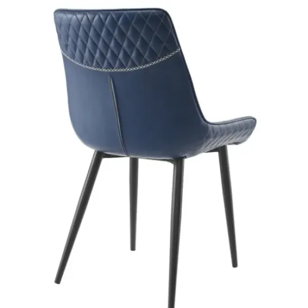 Dining Chairs-Kirkland's Home Faux Leather Stitched Chairs, Set Of 2 Blue