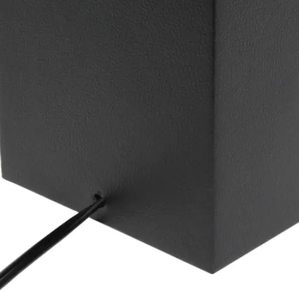 Table Lamps-Kirkland's Home Faux Leather Usb Table Lamp Black
