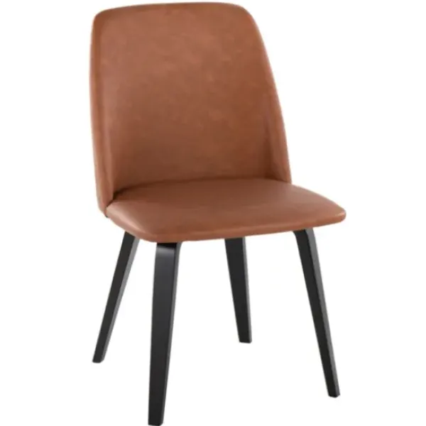 Dining Chairs-Kirkland's Home Faux Leather Wood Dining Chairs, Set Of 2 Brown