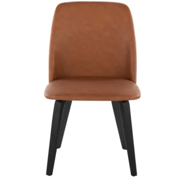 Dining Chairs-Kirkland's Home Faux Leather Wood Dining Chairs, Set Of 2 Brown