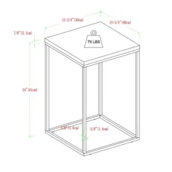 Accent & End Tables-Kirkland's Home Faux Marble Open Frame Side Table White