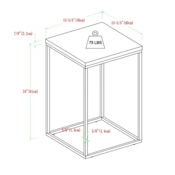 Accent & End Tables-Kirkland's Home Faux Marble Open Frame Side Table White