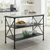 Kitchen Islands & Bar Carts-Kirkland's Home Faux Marble Top 3-Tier Melody Kitchen Island