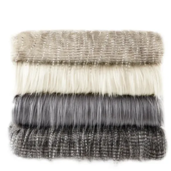 Blankets & Throws-Kirkland's Home Faux Mink Fur Throw Tan