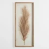 Wall Plaques-Kirkland's Home Faux Pampas Grass Beaded Frame Wall Plaque Tan