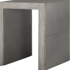 Accent & End Tables-Kirkland's Home Faux Shagreen Accent Table Gray