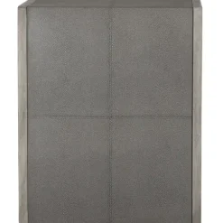 Accent & End Tables-Kirkland's Home Faux Shagreen Accent Table Gray