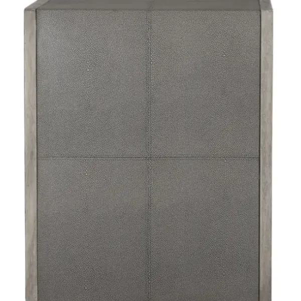 Accent & End Tables-Kirkland's Home Faux Shagreen Accent Table Gray