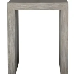 Accent & End Tables-Kirkland's Home Faux Shagreen Accent Table Gray
