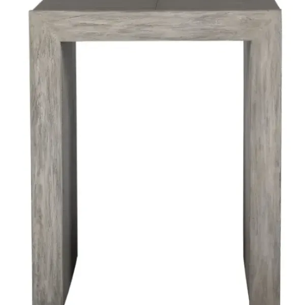 Accent & End Tables-Kirkland's Home Faux Shagreen Accent Table Gray