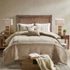 Comforters-Kirkland's Home Faux Suede 7-Pc. King Comforter Set Tan