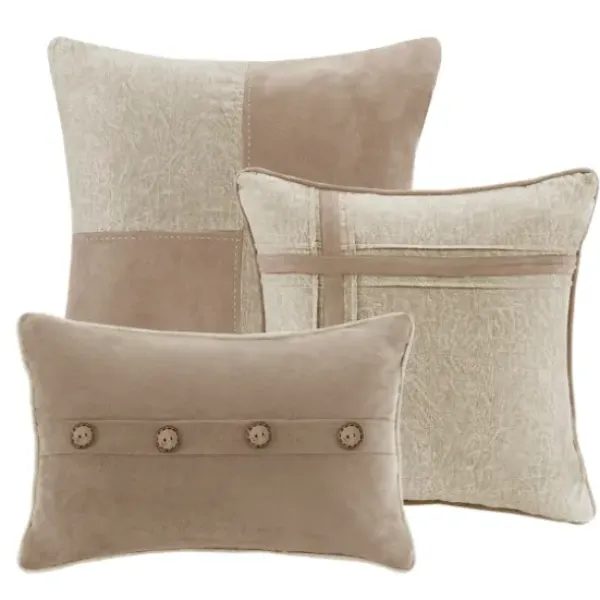 Comforters-Kirkland's Home Faux Suede 7-Pc. King Comforter Set Tan