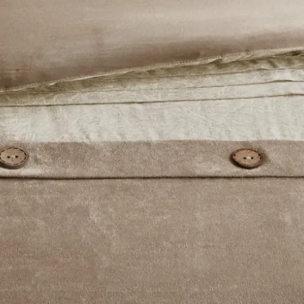 Comforters-Kirkland's Home Faux Suede 7-Pc. King Comforter Set Tan