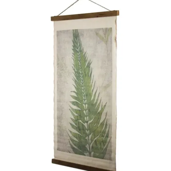 Wall Plaques-Kirkland's Home Fern Leaf Scroll Tapestry Green