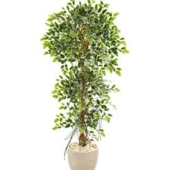 Trees & Topiaries-Kirkland's Home Ficus Tree In Sandstone Planter