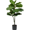 Trees & Topiaries-Kirkland's Home Fiddle Leaf Fig Tree In Black Planter