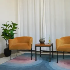 Trees & Topiaries-Kirkland's Home Fiddle Leaf Fig Tree In Black Wood Pot