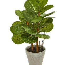 Trees & Topiaries-Kirkland's Home Fiddle Leaf Plant Arrangement, 22 In.