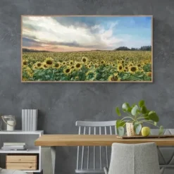 Canvas Art-Kirkland's Home Field Of Gold Framed Canvas Art Print Multi