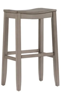 Bar Stools & Counter Height Stools-Kirkland's Home Finley Saddle Seat Counter Stool Gray